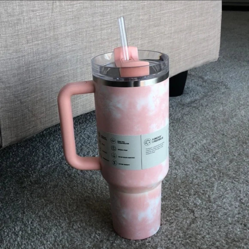 Peach Tie Dye Adventure Quencher Tumbler