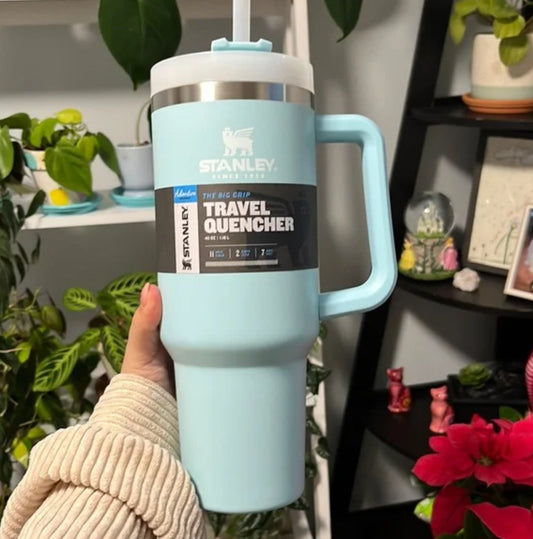 Aqua Blue Adventure Quencher Tumbler
