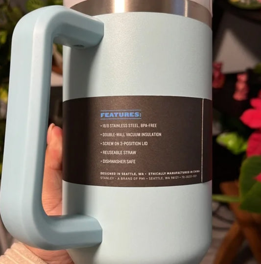 Aqua Blue Adventure Quencher Tumbler